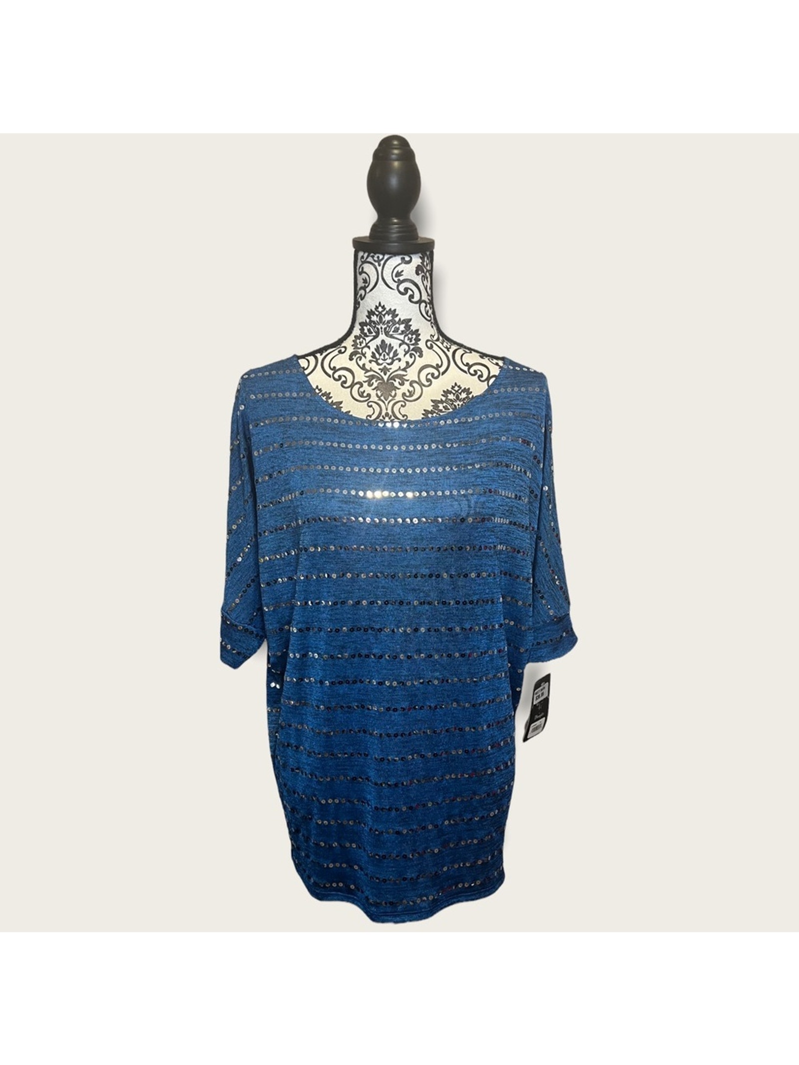 Rock 47 By Wrangler Nwt Dolman Sleeve Sequin Blouse Size M